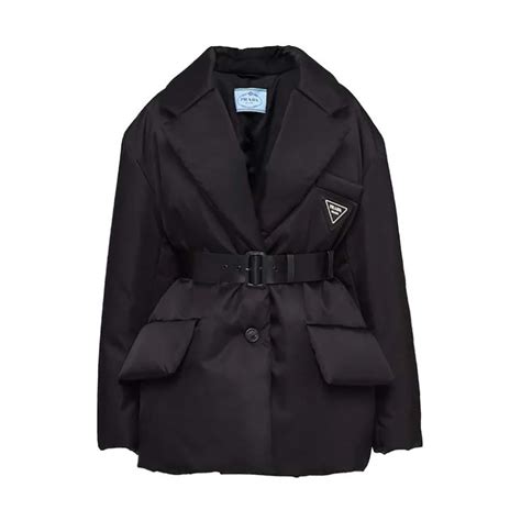 prada 3 4 length puffer coat|Prada puffer coat women's.